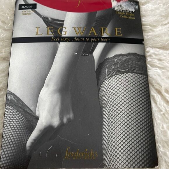 New Fish net black lace top thigh highs - Picture 1 of 3